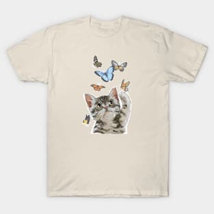 Butterfly Cat T-Shirt